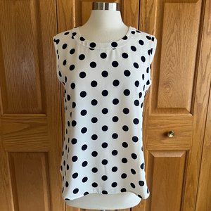 ANNE KLEIN - Polka Dot Top/Shell - Excellent Condition